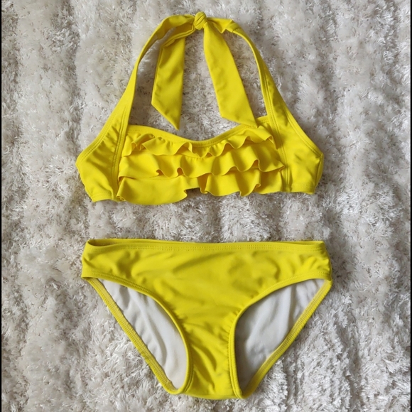 Fin Fun Other - EUC Bright yellow girls ruffle bikini